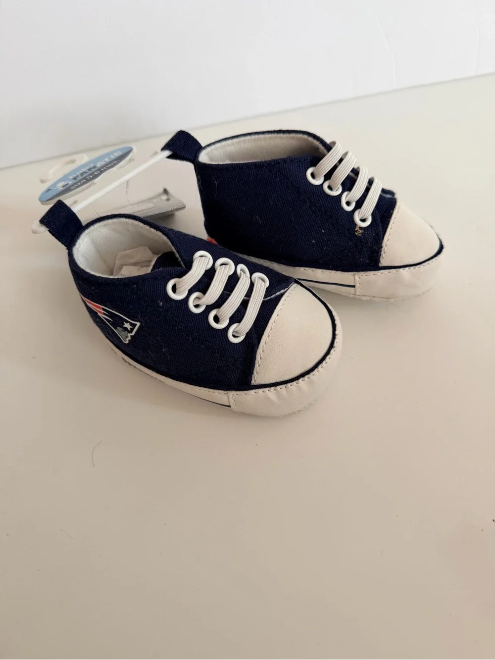 Infant Navy Canvas Patriots Crib Shoes